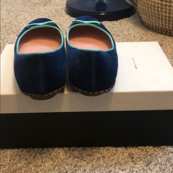 MArc By Marc Jacobs Blue Velvet Bow Flats - Picture 6 of 7